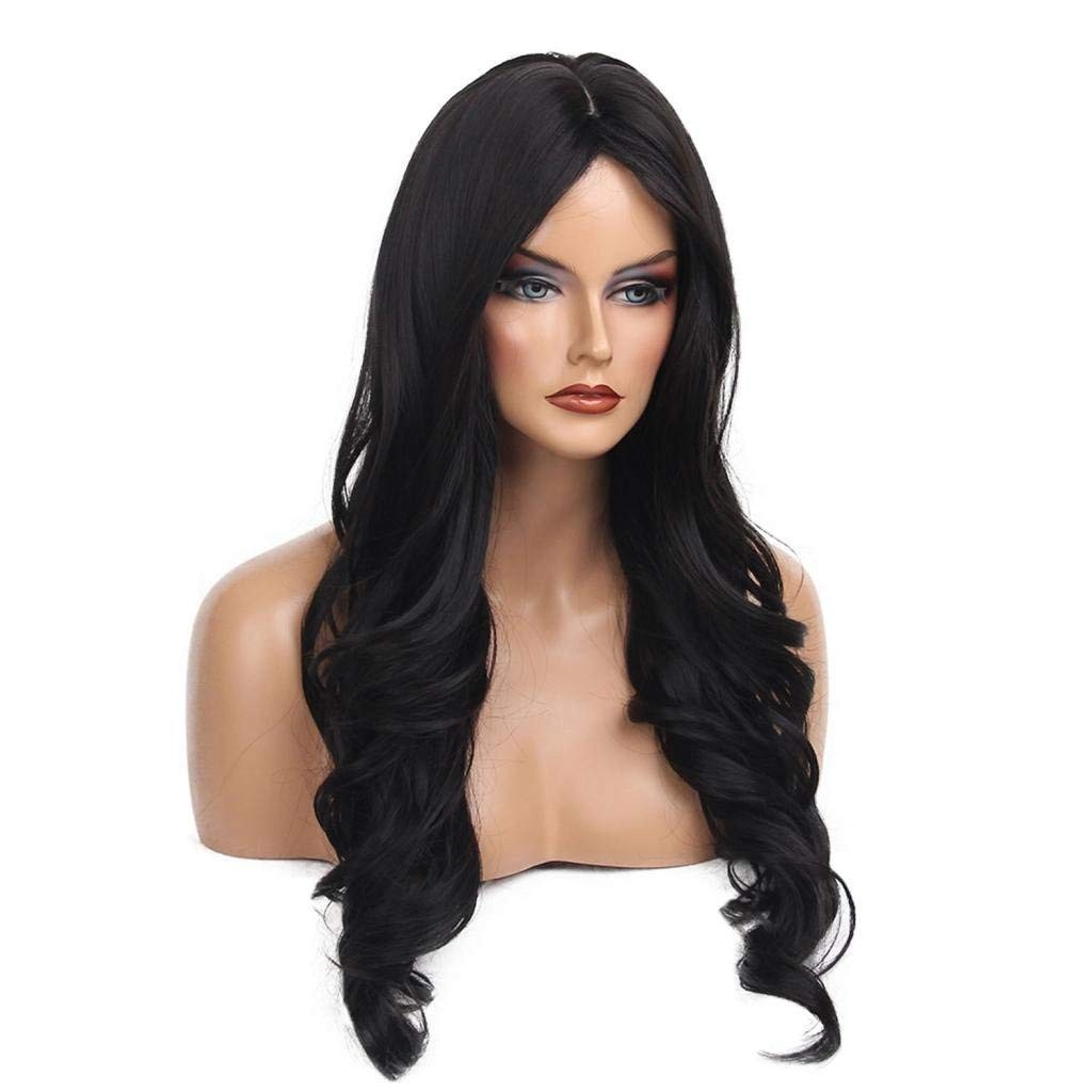 Foreign Holics Full Head Hairline Straight Wig Black Natural Look 24 Inches