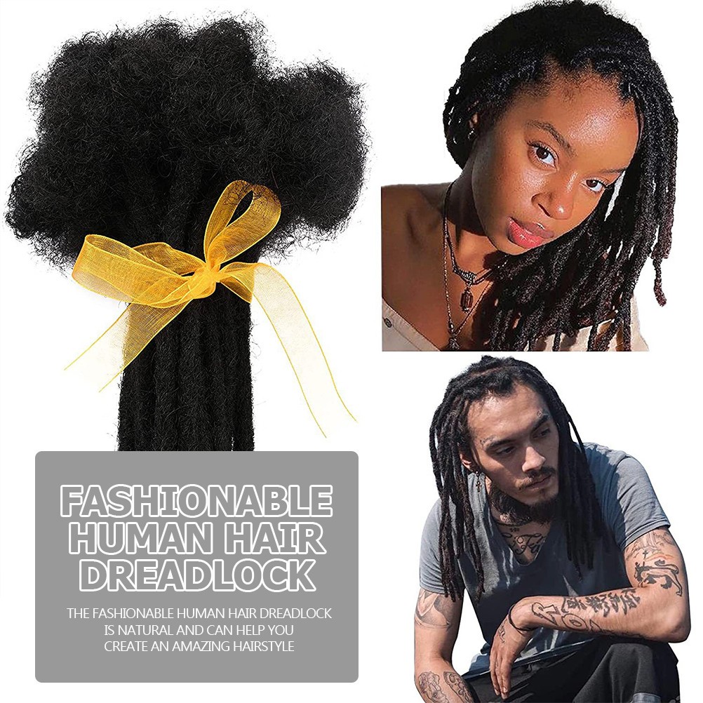 Real Human Hair Dreadlock Extensions Black Loc Natural Hair Dreads
