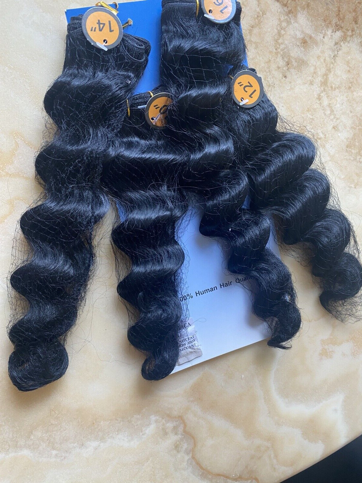 HAIRTREND QUALITY SYNTETHIC ALL IN ONE DEEP CURLYHAIR 10 12 14 16 LOT 4 COLOR 1B