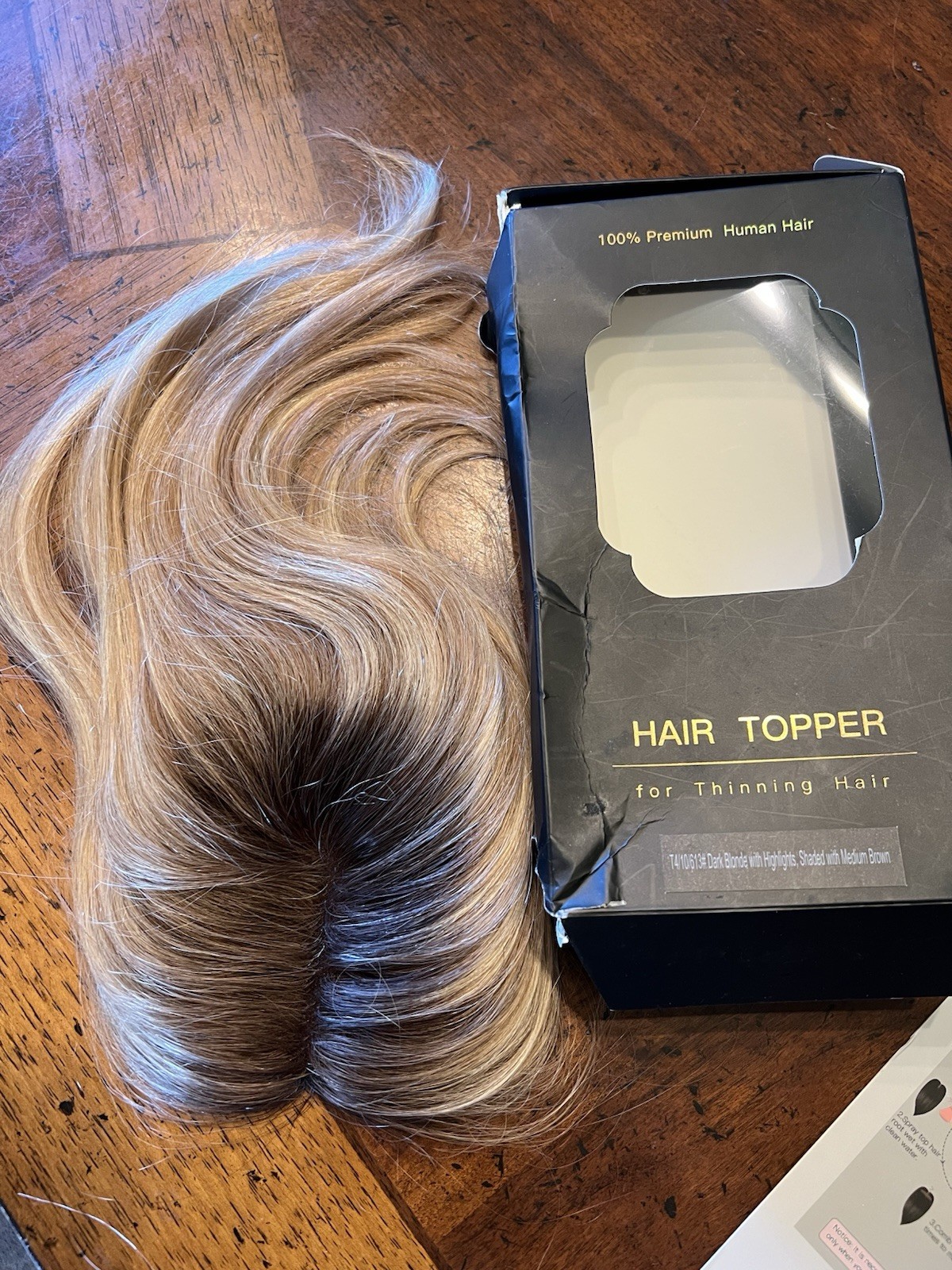 100% Human Hair Wiglet Topper For Women Swiss Base Clip In (T4/10/613#) 10inch