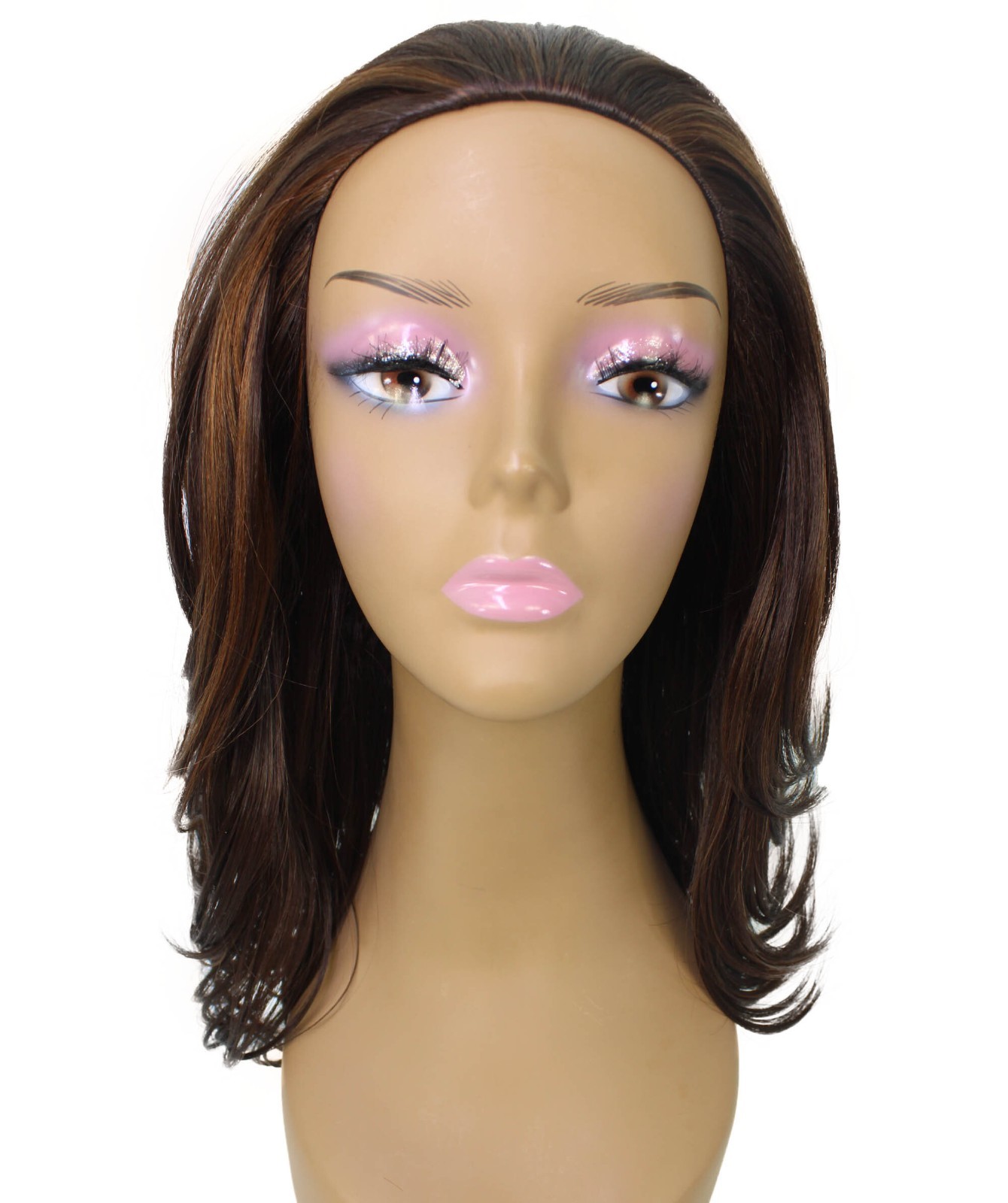LUXLUXE Leal Curly Layer 18″ Half Wig Mix Human Hair and Synthetic Fiber