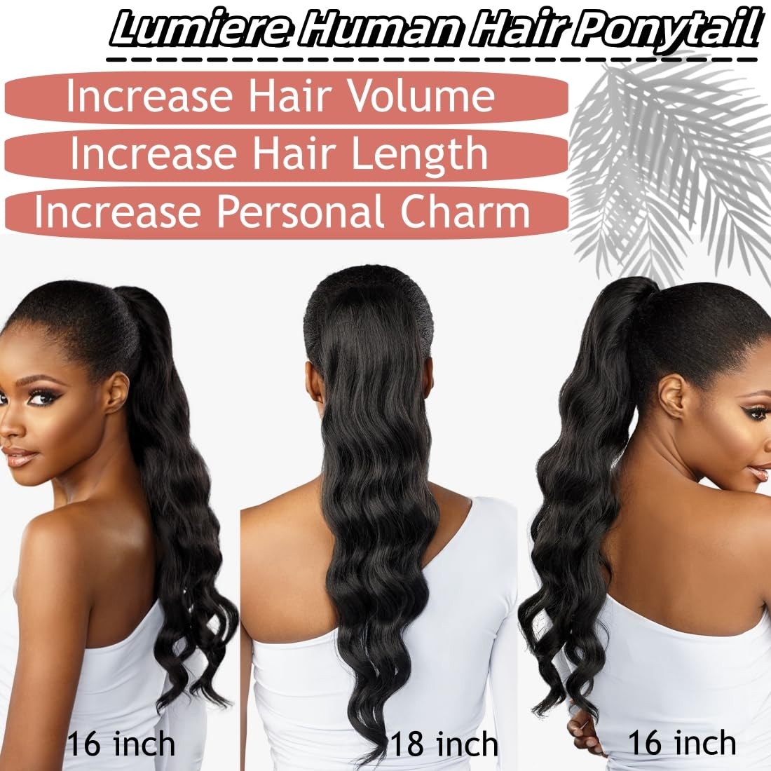 Body Wave Drawstring Ponytail 80g Remy Human Hair 10 Inch Natural Black – Easy
