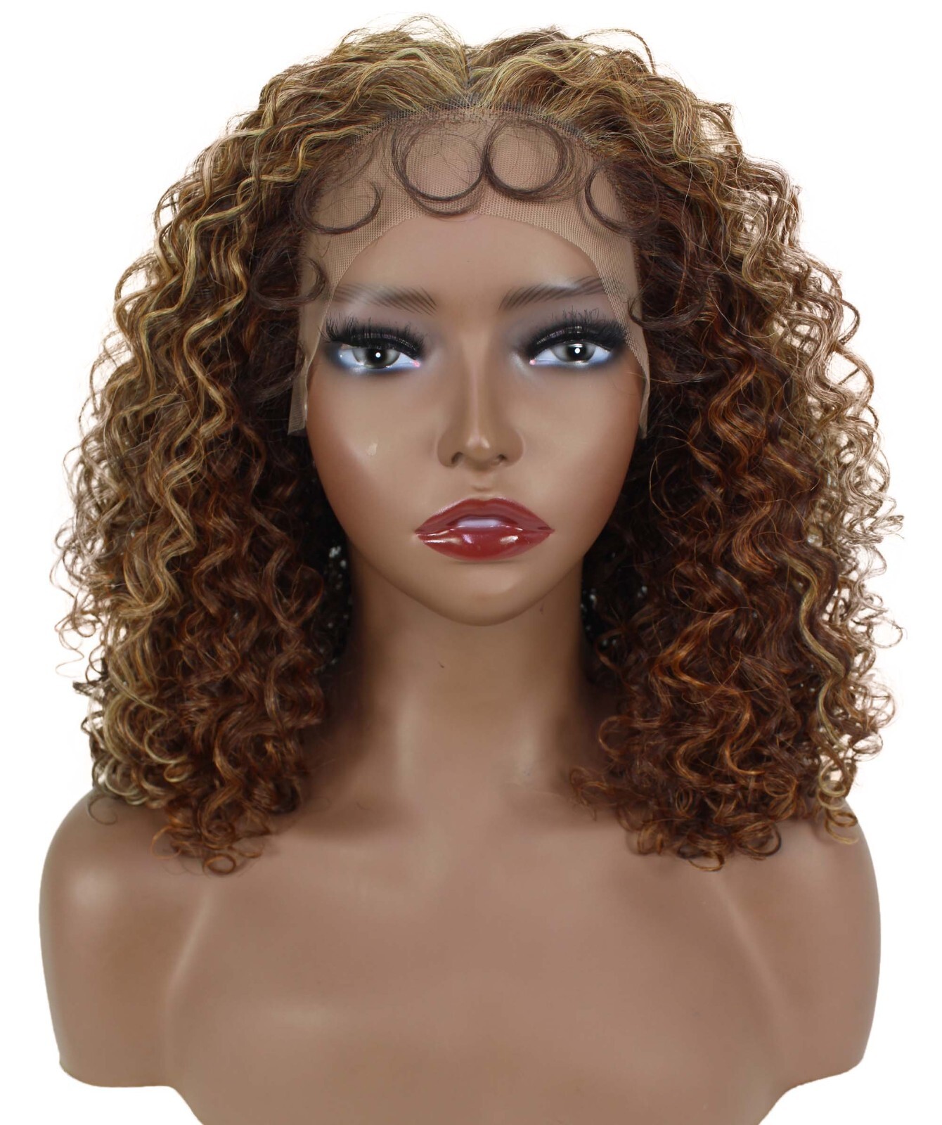 LUXLUXE Cara 4X4” Mid-part HD Lace Front Medium Length Curly Natural Loo BL-0154