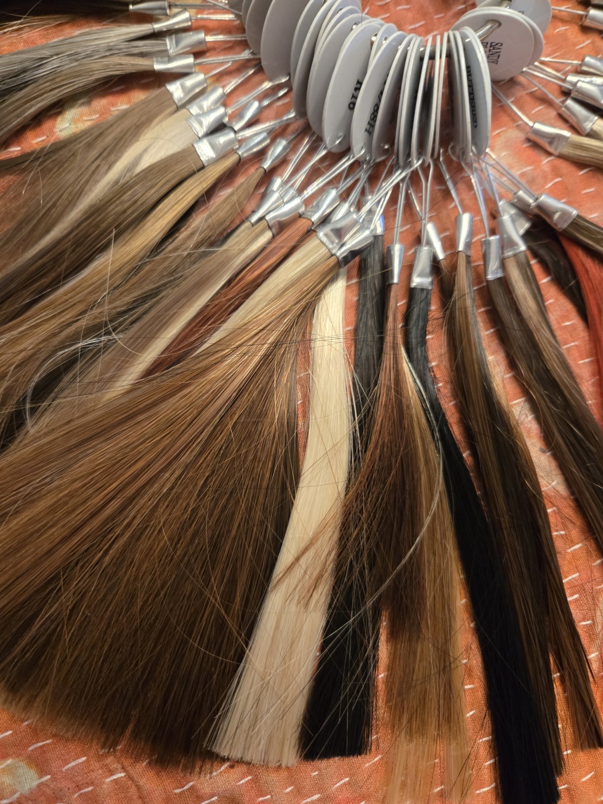43 POP Hair Color Chart Samples on ring for Extensions Color Matches (Y.e)