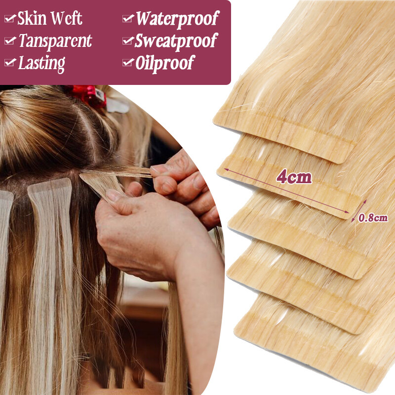 150G Tape In Remy Skin Weft 100% Human Hair Extensions Invisible THICK Balayage