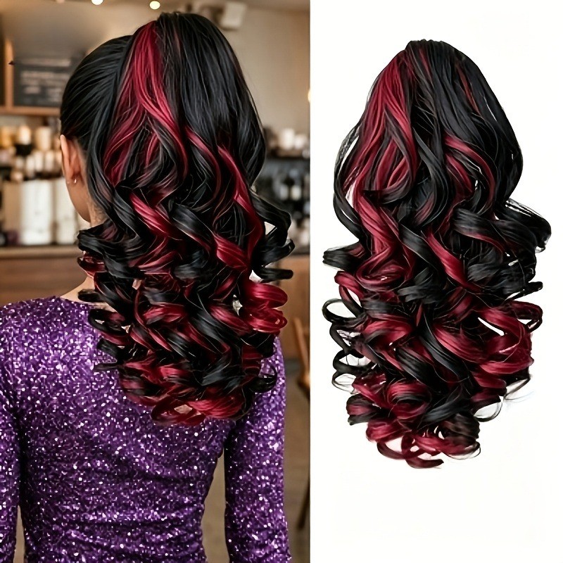 Natural Blend Fluffy Curly Claw Hairpiece fits School Daily Casual Hairstyle Use