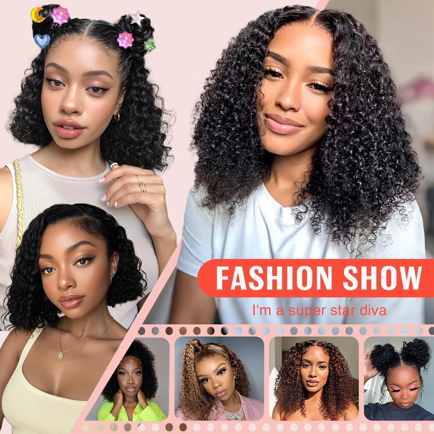 Short Curly Human Hair Wigs 13×4 Curly Bob Wig Human Hair for Black Women