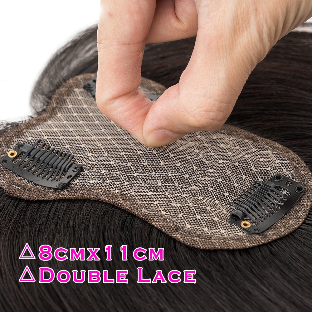 3D Cover Clip in Bangs Real Human Hair Extensions Hairpieces Front Piece Topper