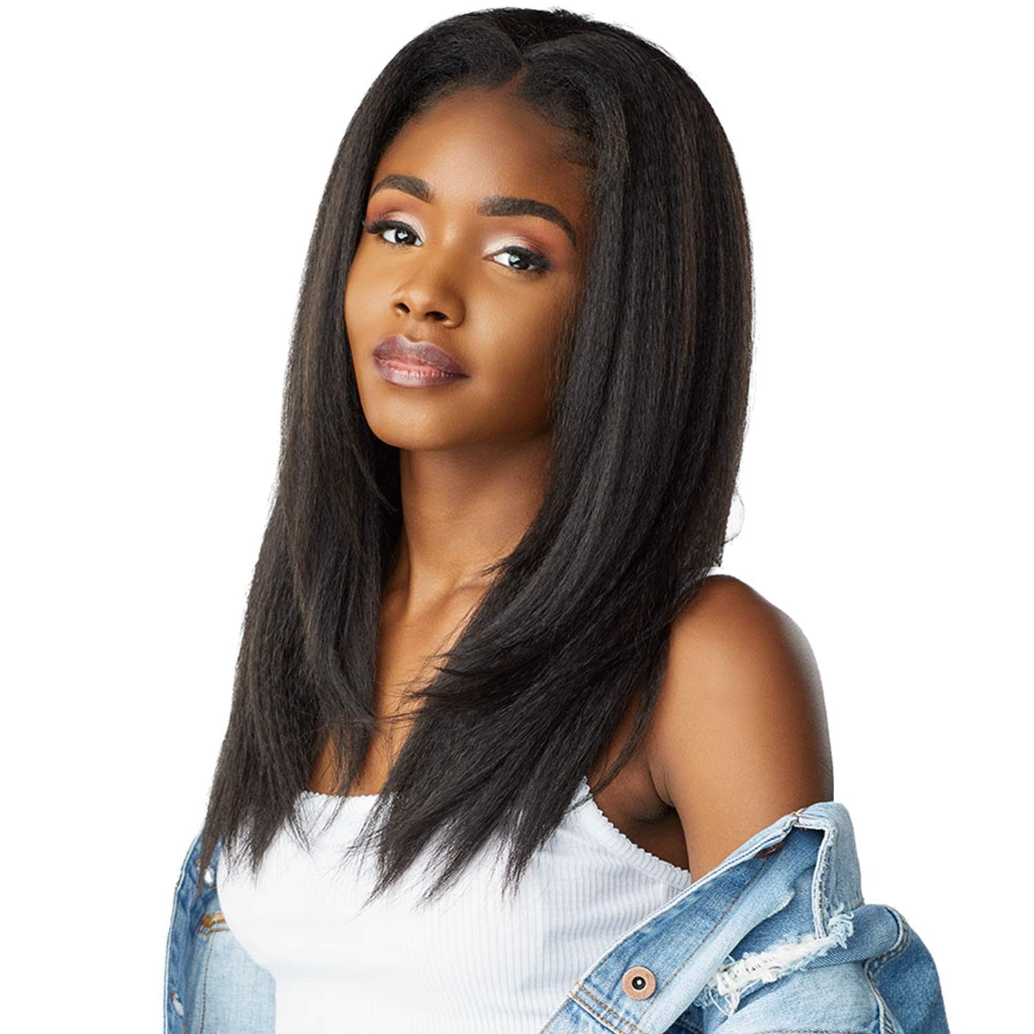 Sensationnel Curls Kinks and Co Instant Weave Half Wig 1B Off Black Textured
