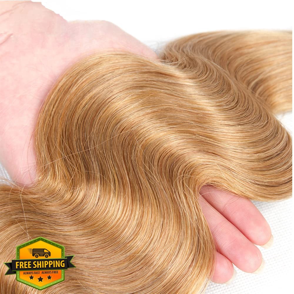 Shoaiye #27 Honey Blonde 14-18 Inch Body Wave Human Hair Bundles