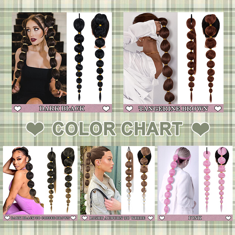 Braid Ponytail Extension w/ Elastic Tie Straight Wrap Around Braid Pony Tail 34″