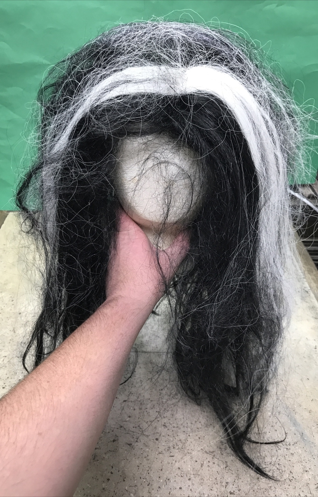 Vintage 1996 Black & White Wig – Cosplay Halloween Dress Up – Nice! Fast Ship!