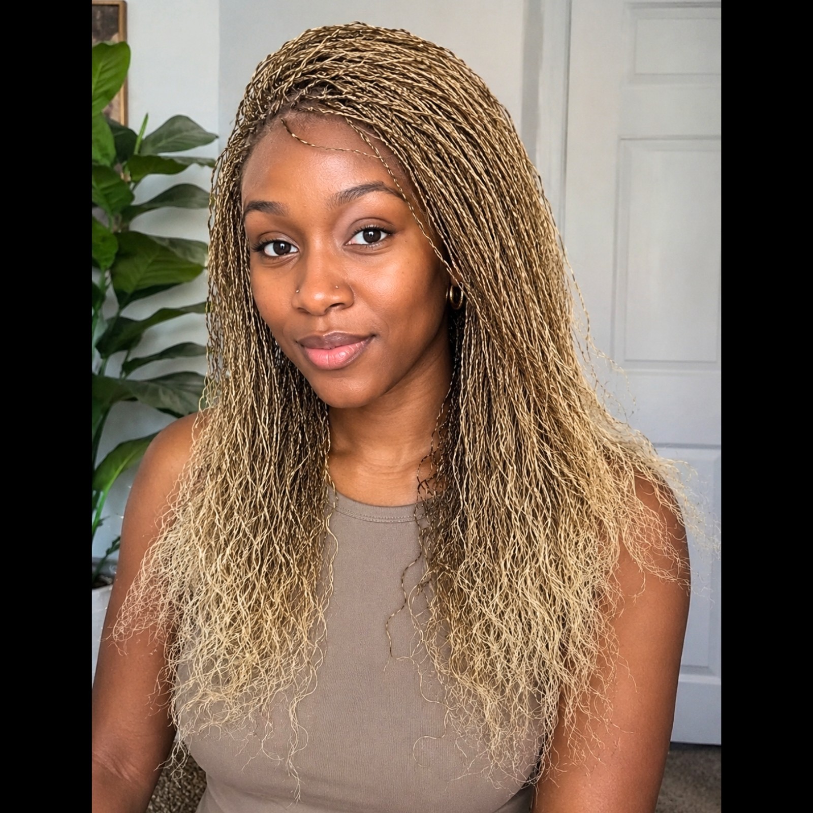 Braided Wig Micro Boho Braids 27/613 Blonde Ombre Full Lace Glueless 22″ NWT
