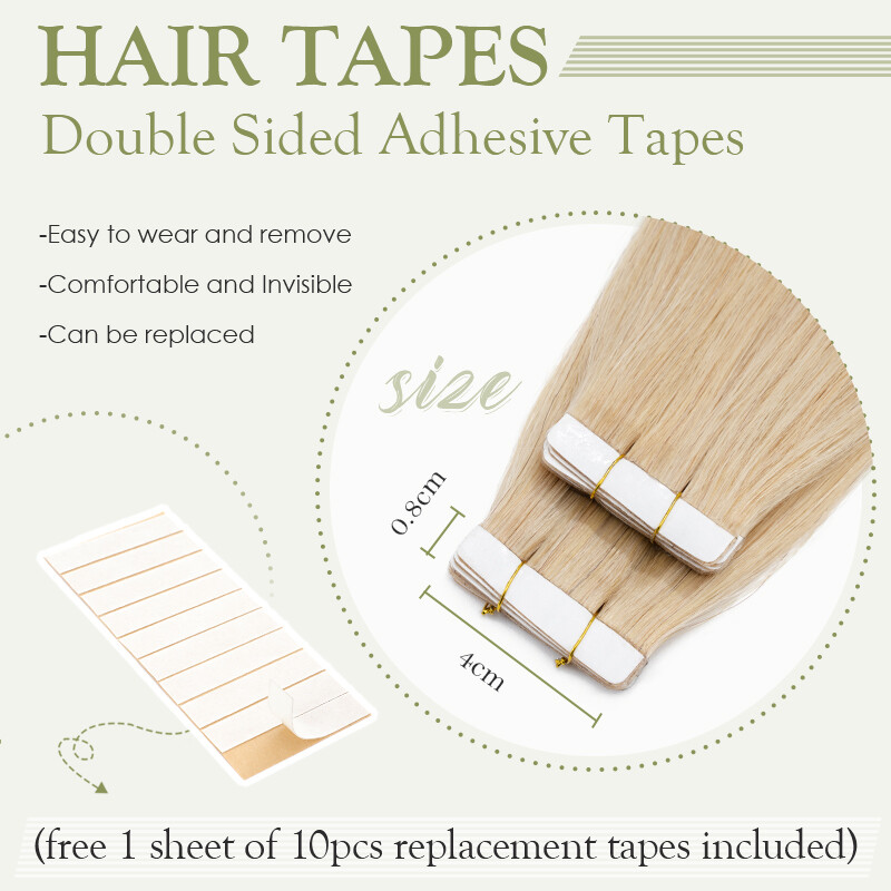 8A Tape in Remy Real Human Hair Extensions Seamless Skin Weft Full End 20pcs 50G