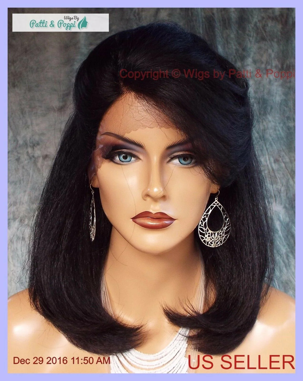LACE FRONT LACE C PART YAKI LAYERED COLOR 1B GORGEOUS SEXY US SELL 1132