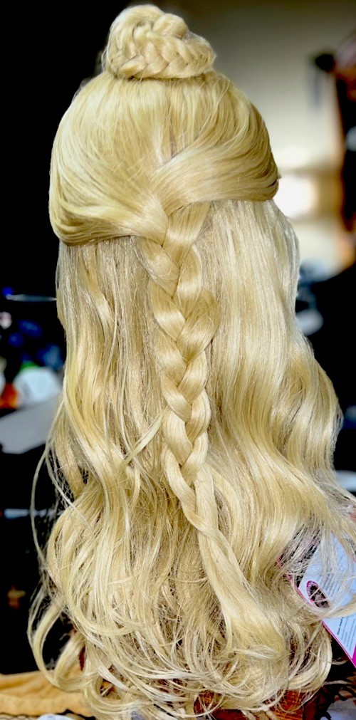 LACE FRONT WIG LONG W/VIKING BRAID BLONDE #615 BODY WAVE HEAT OK BRAND NEW