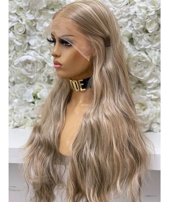 Ombre Icy Ash Blonde 13×4 Lace Front Wig 100% Human Hair Wig