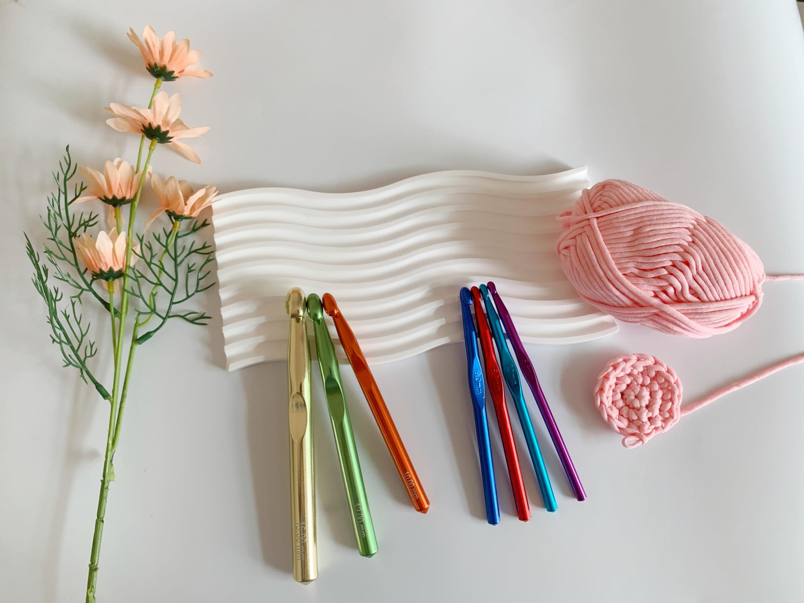 Large Crochet Hooks,15mm 12mm 15mm, 12mm, 10mm, 9mm, 8mm, 7mm, 6.5mm, Yellow