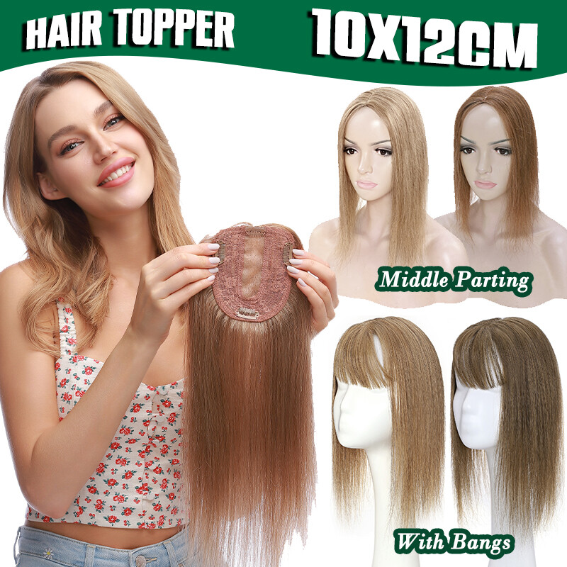 Topper 100% Human Hair Top Toupee Piece Clip in Hairpiece Indian Wig Women 6-20″