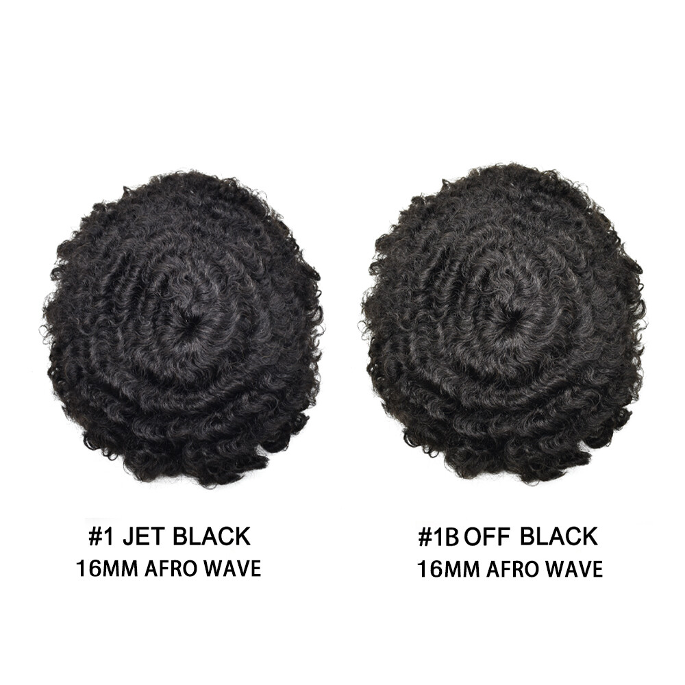 Afro Toupee for Black Men Toupee French Lace Hairpiece Kinky Curl Gray Hair Unit