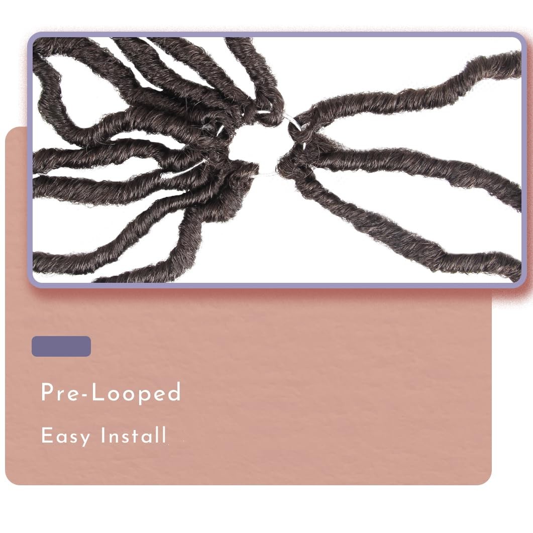 BOHOBABE 18″ Faux Locs Crochet Hair, Boho Soft with Curly Ends, 6-Pack #4