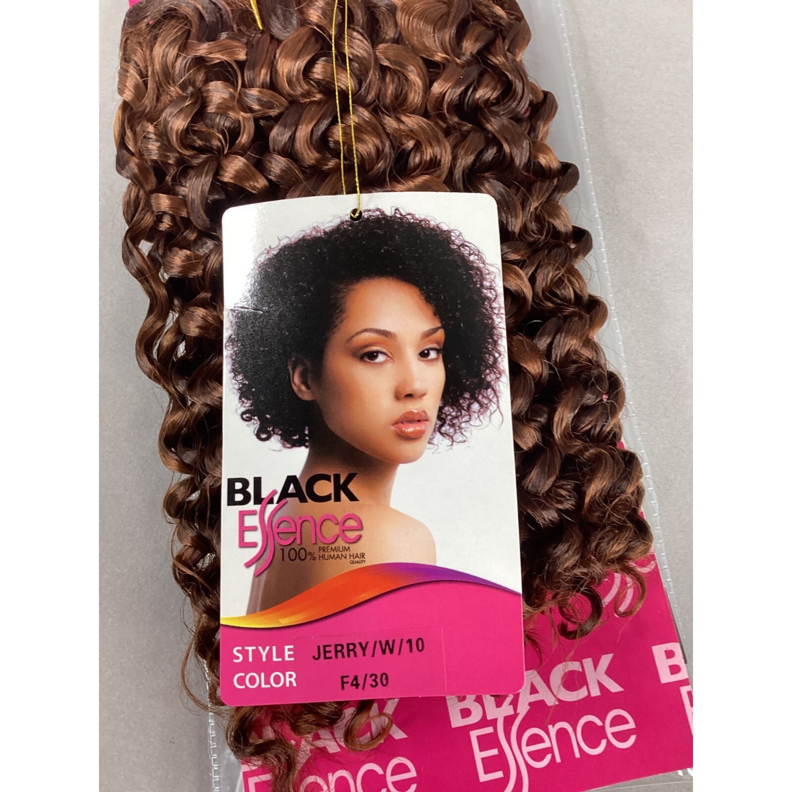 10″ Short Jerry Curl Color #F4/30 Dark Brown Highlights Blended Hair Extensions