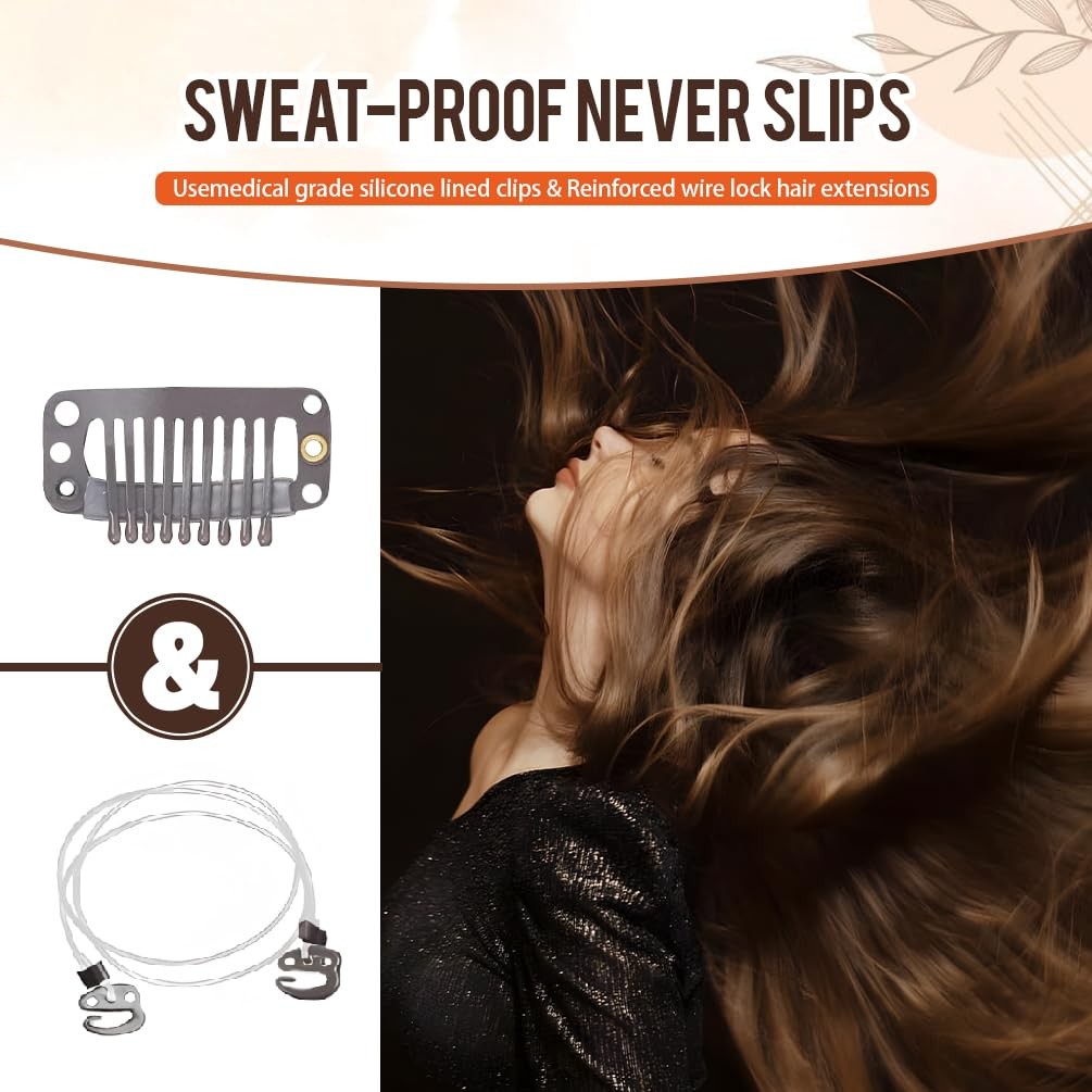 Isweet Invisible Wire Extensions Real – 18 Inch 80G P16/22 Light Blonde