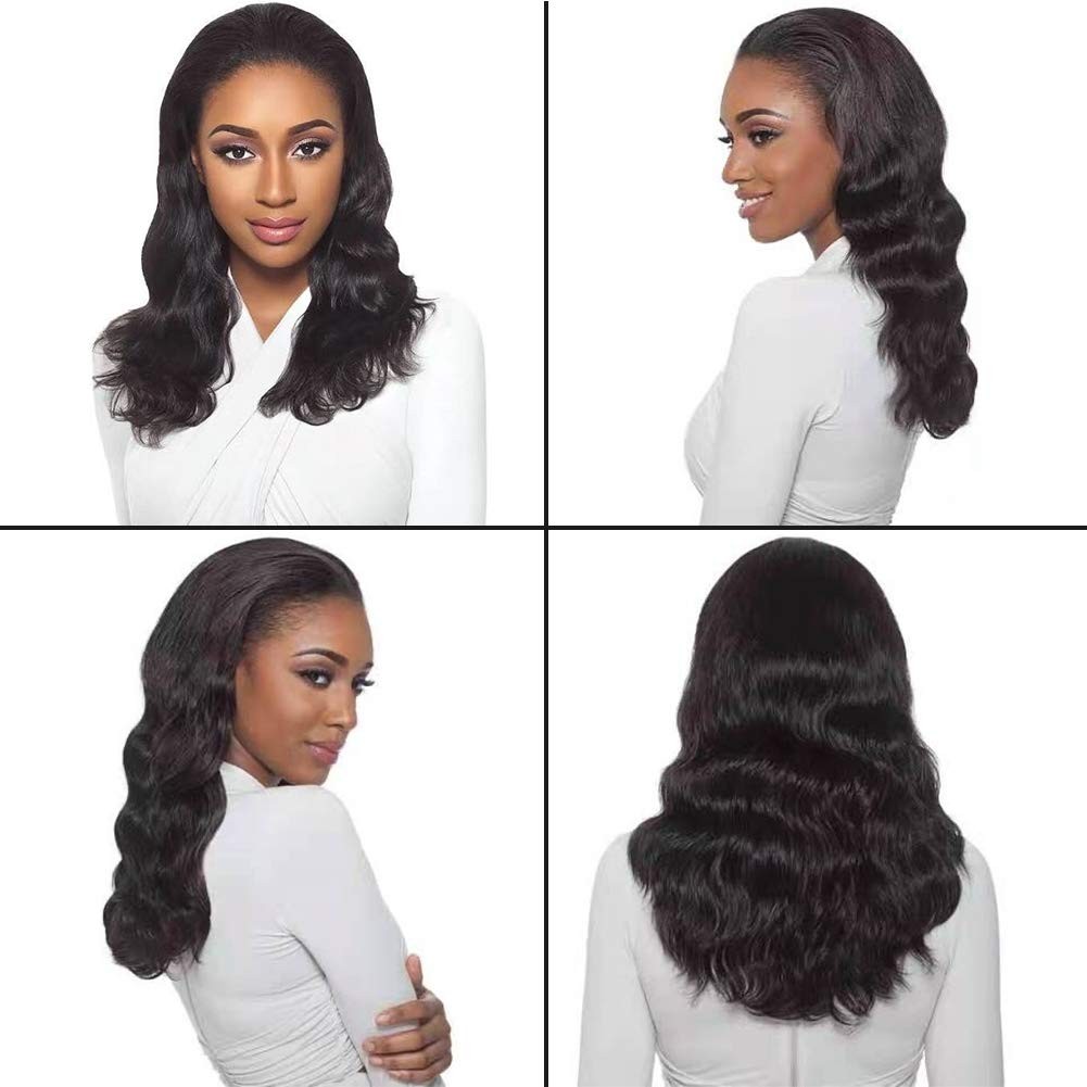 Urbeauty Body Wave 3 In 1 Half Wig Human Hair Glueless Wear And Go Wigs For