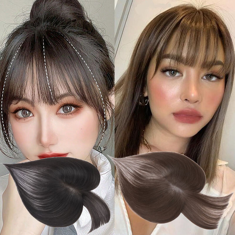 100% Remy Human Hair Topper Clip In Top Full Lace Base MONO Toupee Hairpiece US
