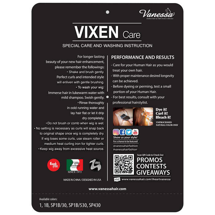 Vanessa Vixen 100% Human Hair Wig – HJH DAHLIA