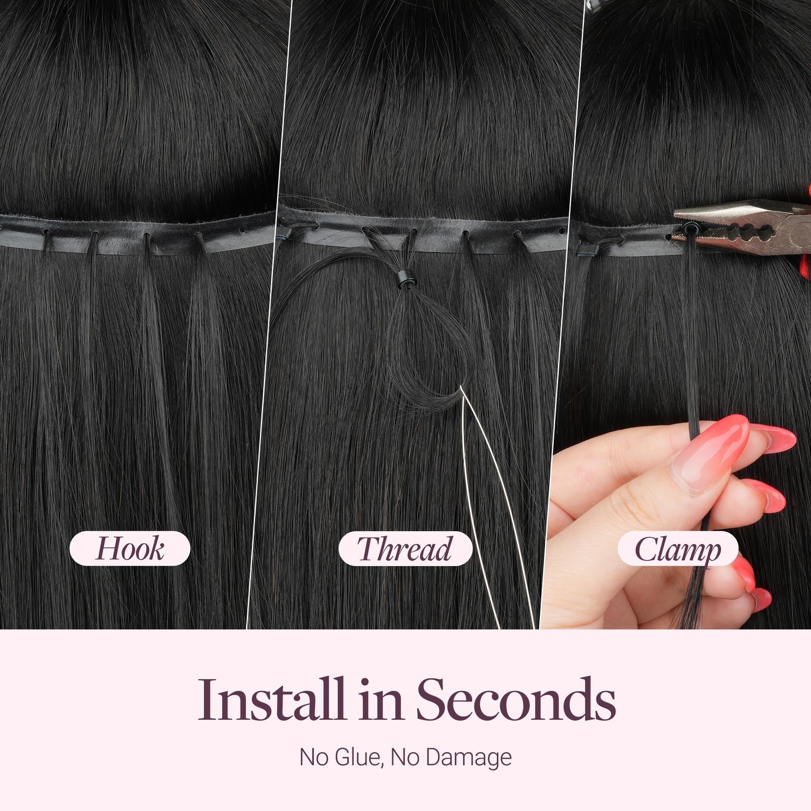 Goo Goo Butterfly Weft Hair Extensions Human Hair Invisible Double Genius Weft
