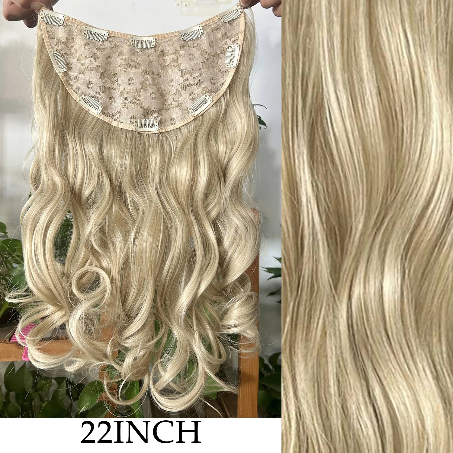 Natural Ombre Black Long Straight Heat Resistant Fake Hair Extension For Women