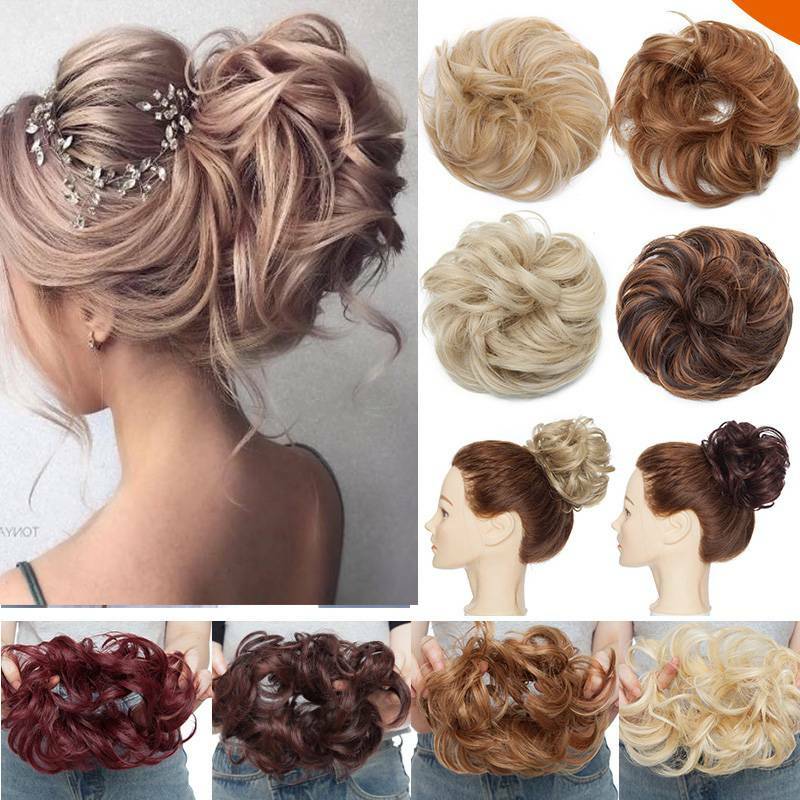 Real Thick Messy Bun Hair Piece Scrunchie 100% Natural Hair Extensions As Human