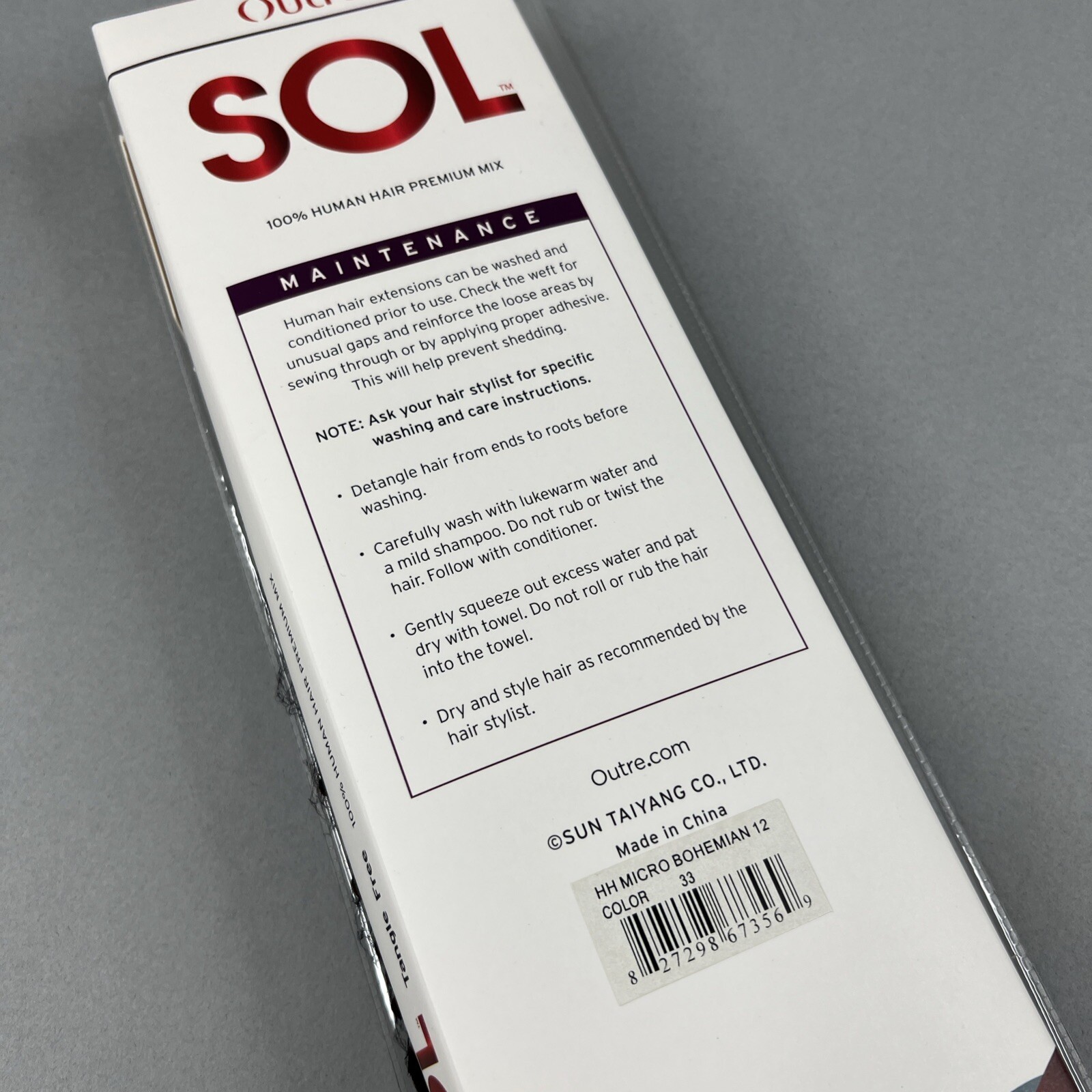 12” SOL Bohemian #33 Auburn SOL Synthetic Blend Mixed Hair Extensions