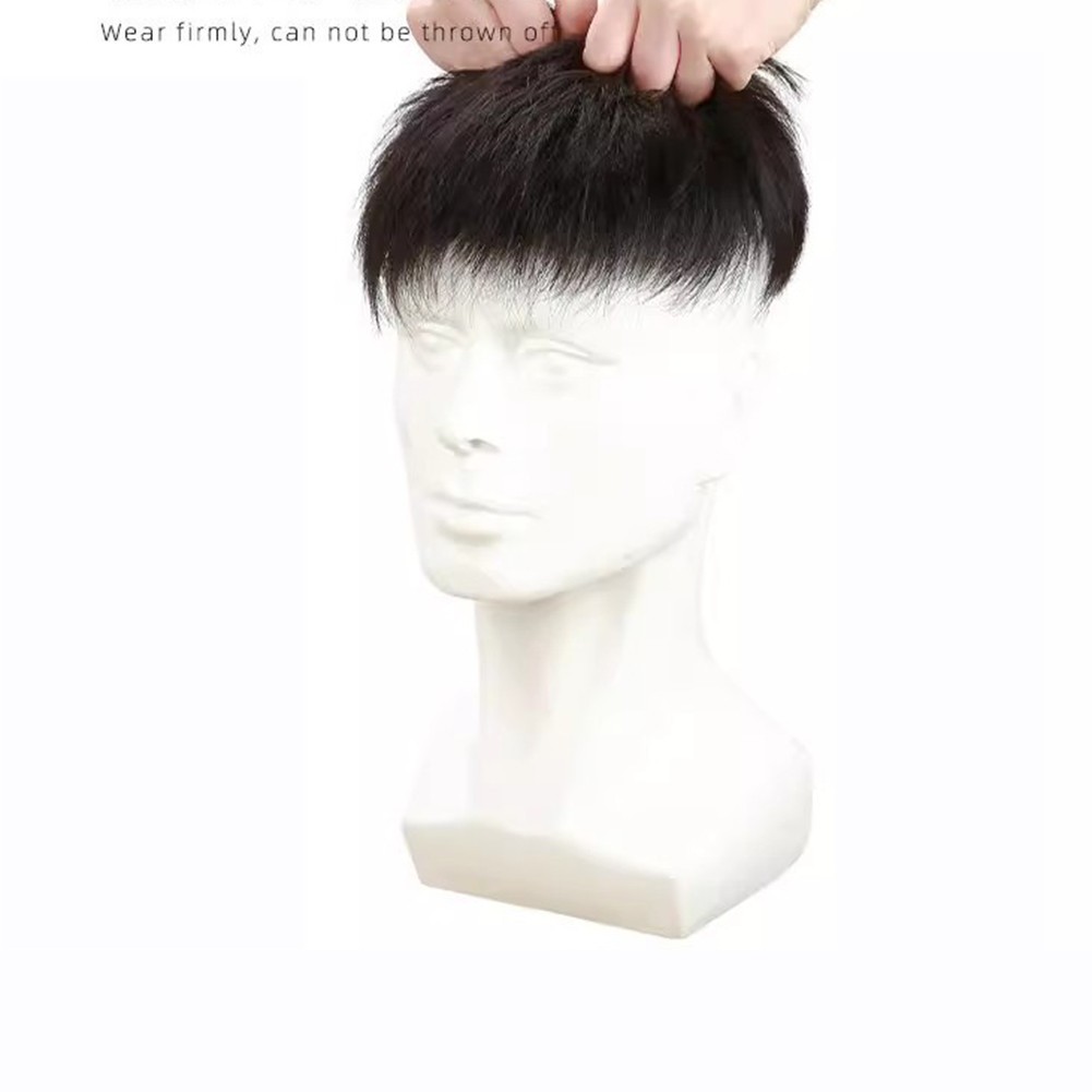 Short Hairpiece Real Human Hair Clip in Tape Hair Pieces Wig Toppers For Men