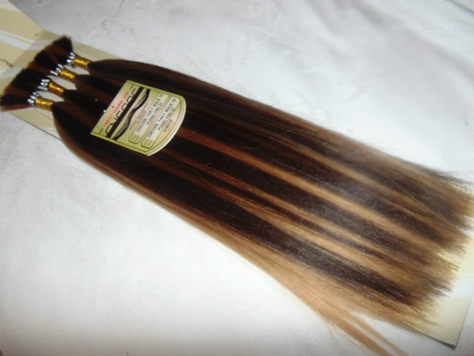 Janet Collection 100% Human Hair Encore Yaki Bulk 14″( 4PCS) Color Piano FR4/27