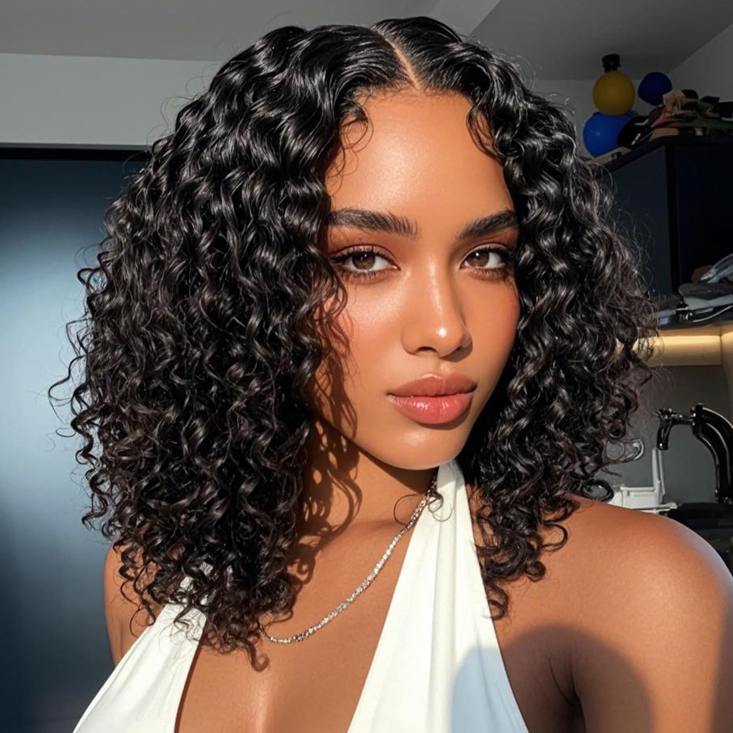 Short Curly Human Hair Wigs 13×4 Curly Bob Wig Human Hair for Black Women