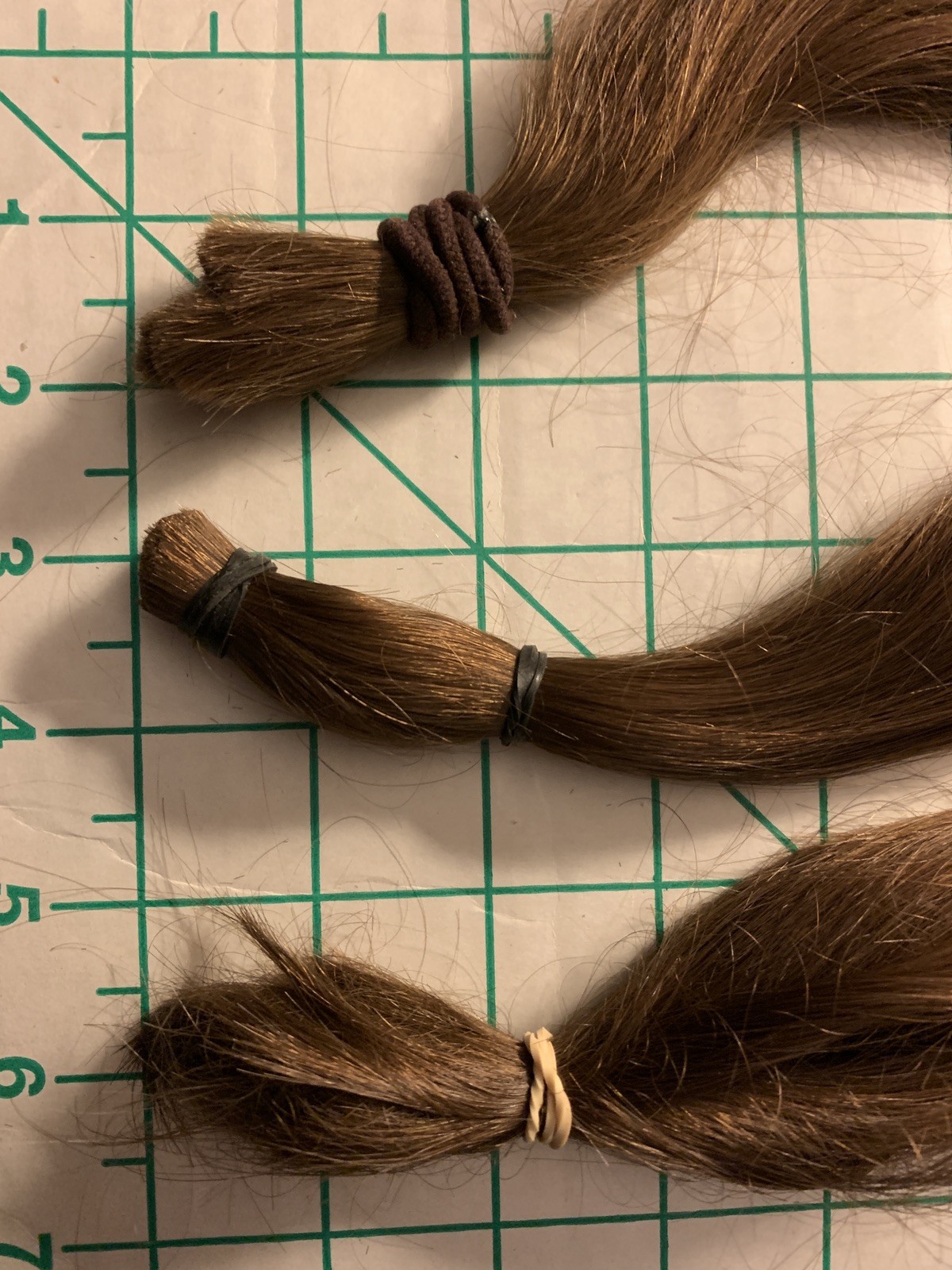 12” Hair – Brown slight wave, Virgin Hair (3 Sections)