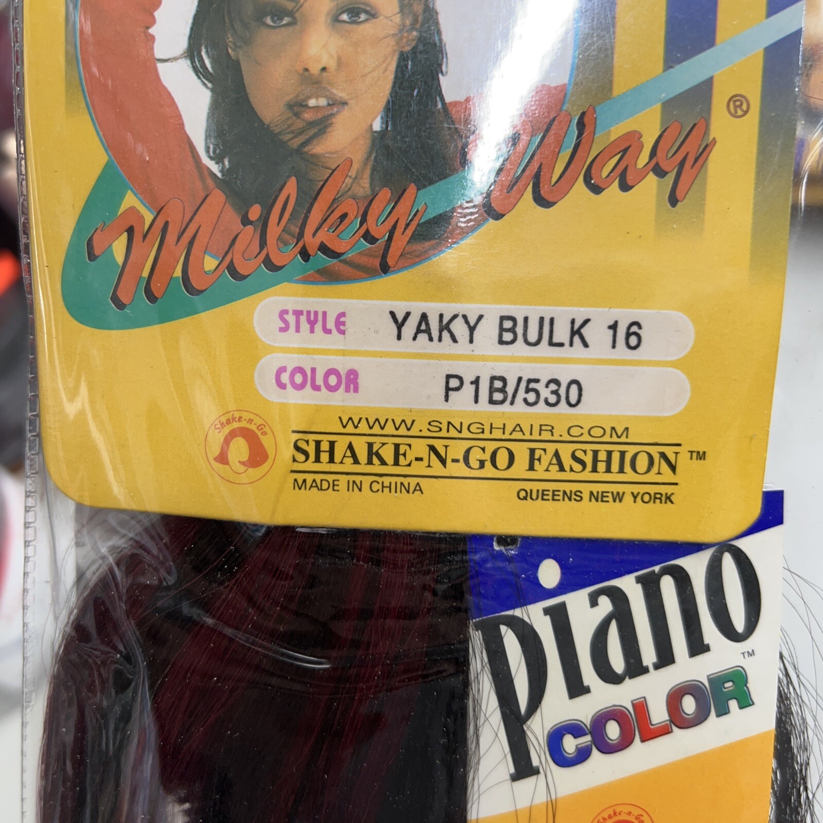 100% Human Hair Bulk-Braid/Braiding. Milky Way 16″ Yaky Straight Color 1B/530