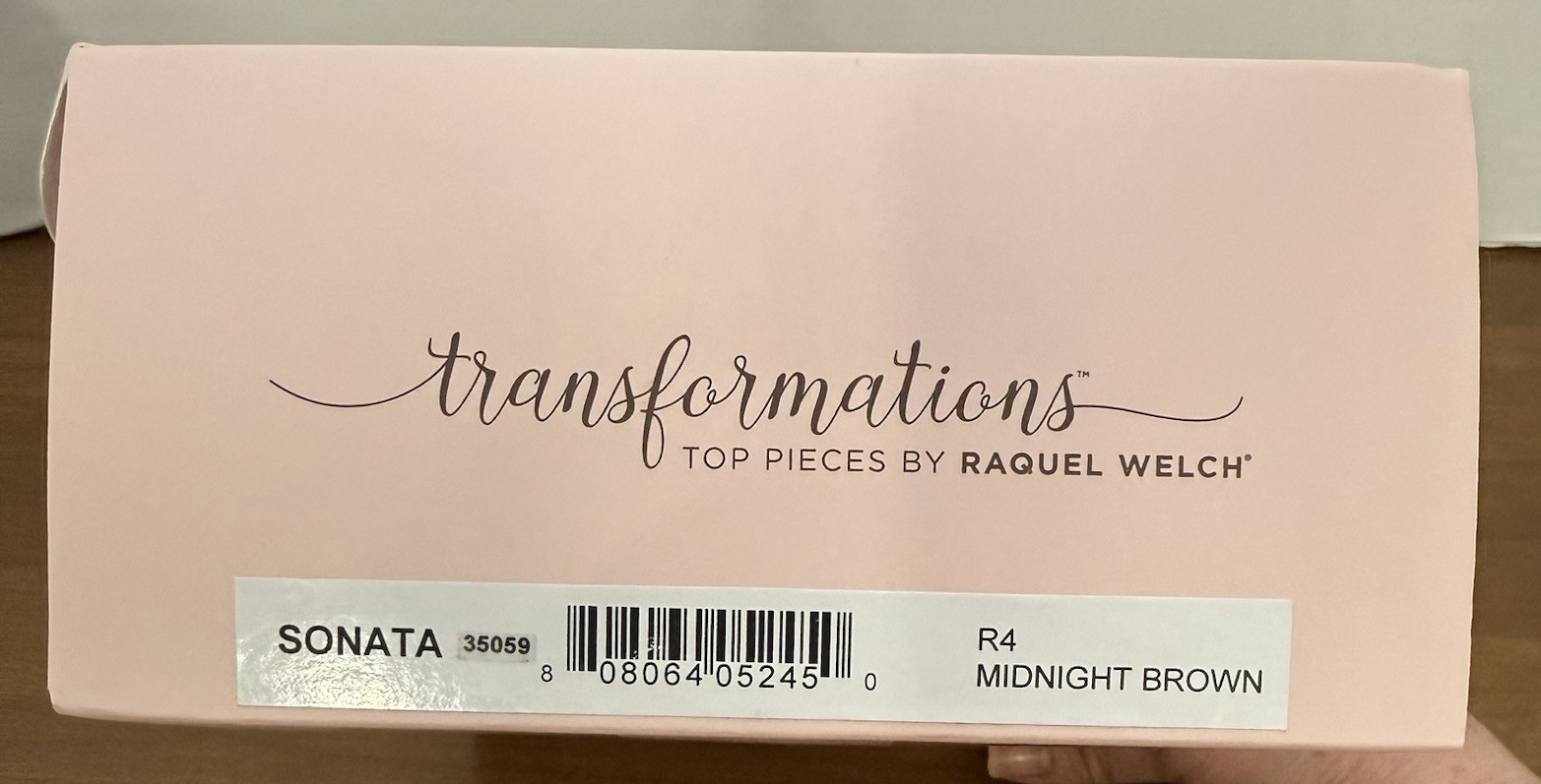 TRANSFORMATIONS Top Pieces by RAQUEL WELCH SONATA 35059 Wig Midnight Brown R4