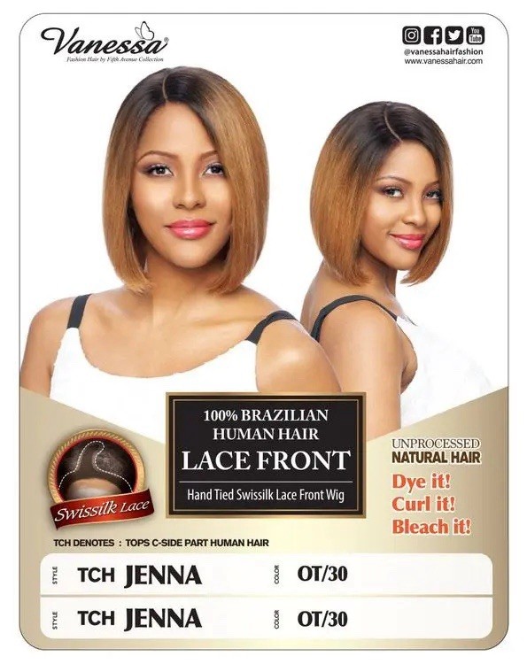 Vanessa 100% Brazilian Human Hair Swissilk Lace Front Wig Excellent Condition