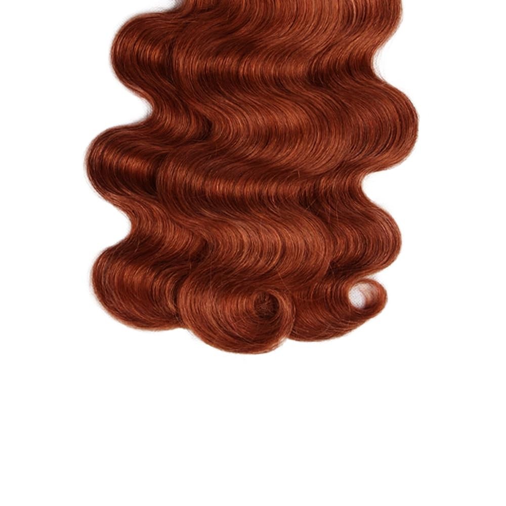Zevpiul Color 33 Bundles Human Hair Reddish Brown Body Wave 3 Bundles 28 30 32