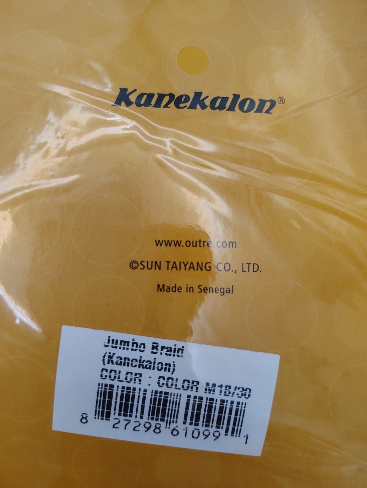 Outre Braiding Hair Jumbo Braid M1B/30 Pair Kanekalon Synthetic