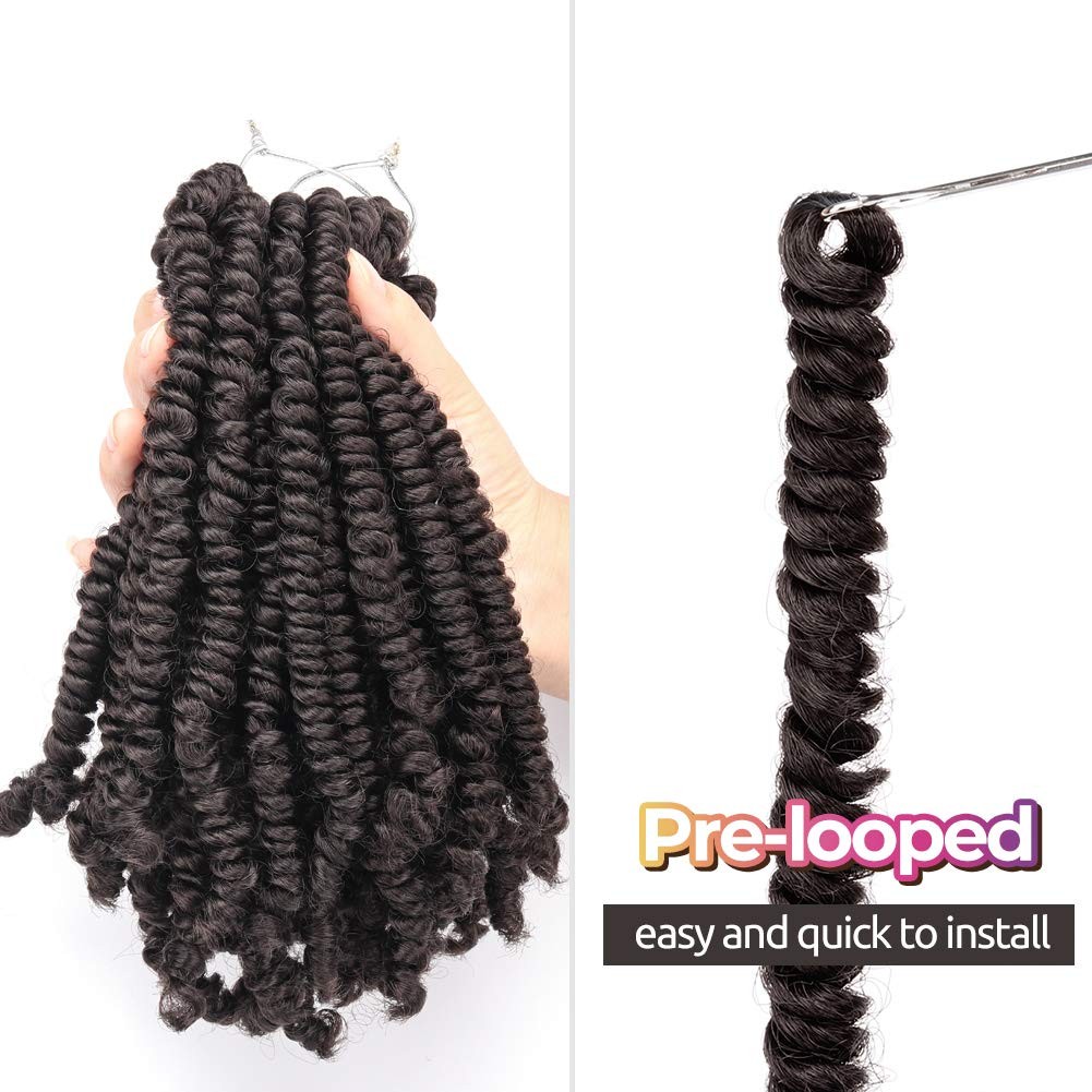 Toyotress Bob Spring Twist 6 Inch160 Strands Short Fluffy Twist Pre-Twisted