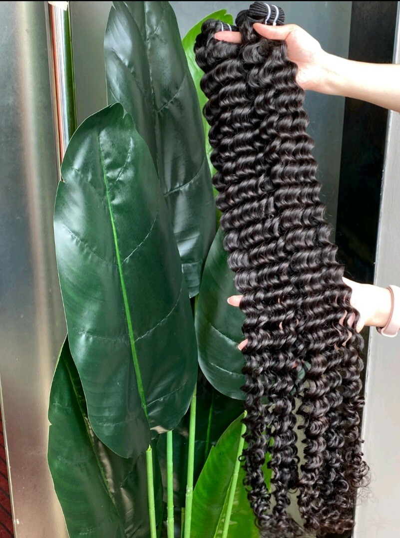 13A+ RAW BURMESE VIRGIN HUMAN HAIR DEEP WAVES 40+40+40+40 DOUBLE DRAWN 400g 1B#