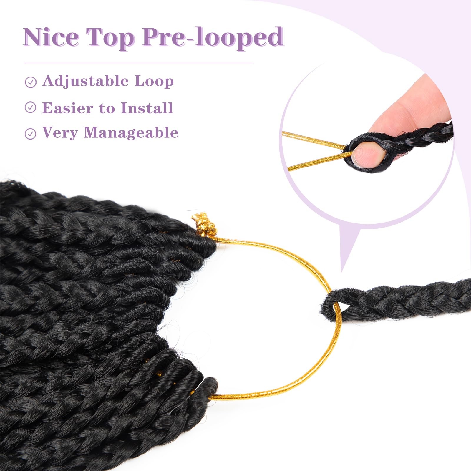 Nayoo Boho Braids Crochet Hair 18 Inch Goddess Crochet Braids Curly Ends Pre