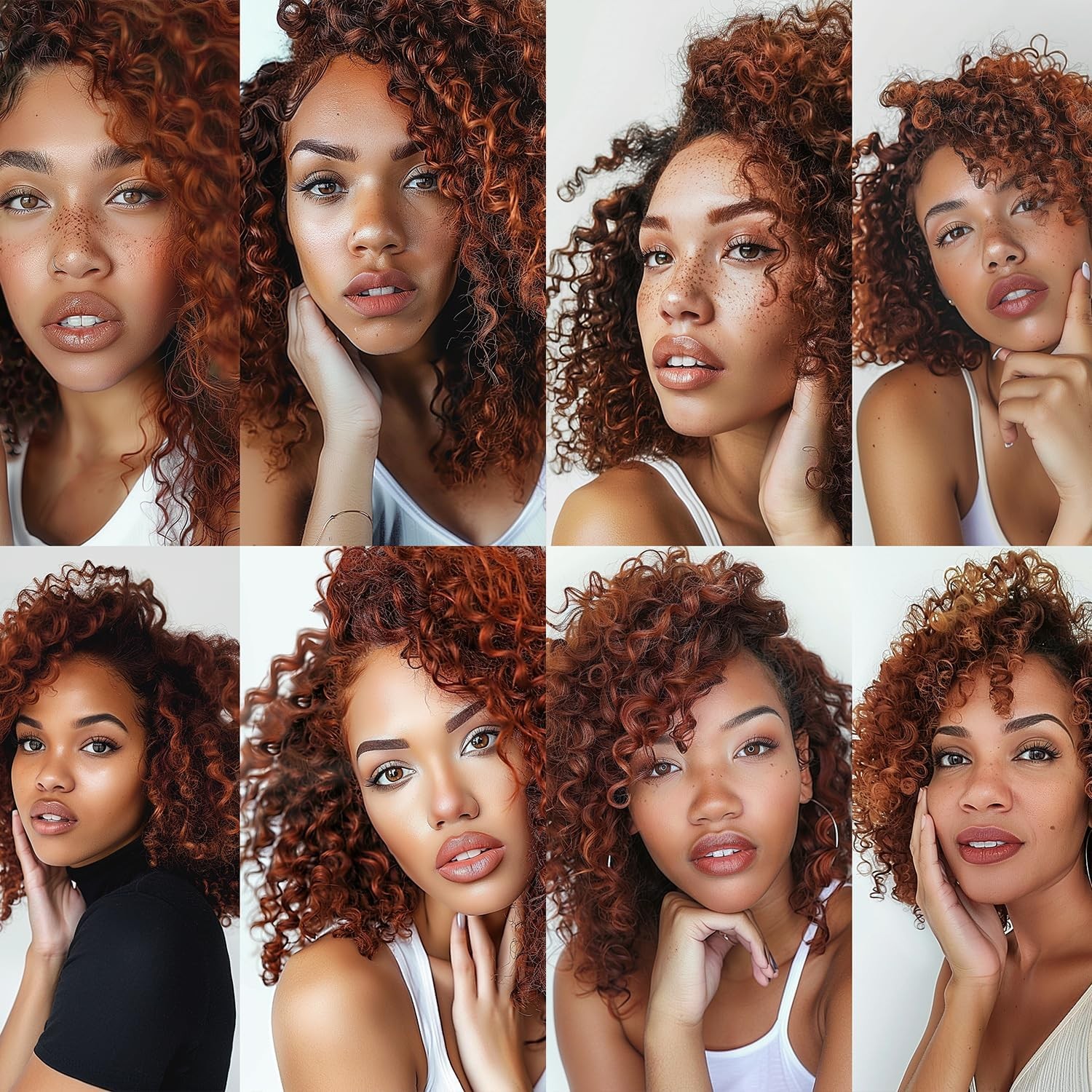 Giginger Brazilian Human Hair Bundles 26 28 30 Inch Reddish Brown Deep Wave