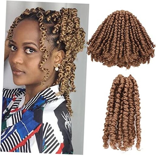 6 Inches 8 Packs Super Short Passion Twist Crochet Hair 6 Inch (Pack of 8) 27#