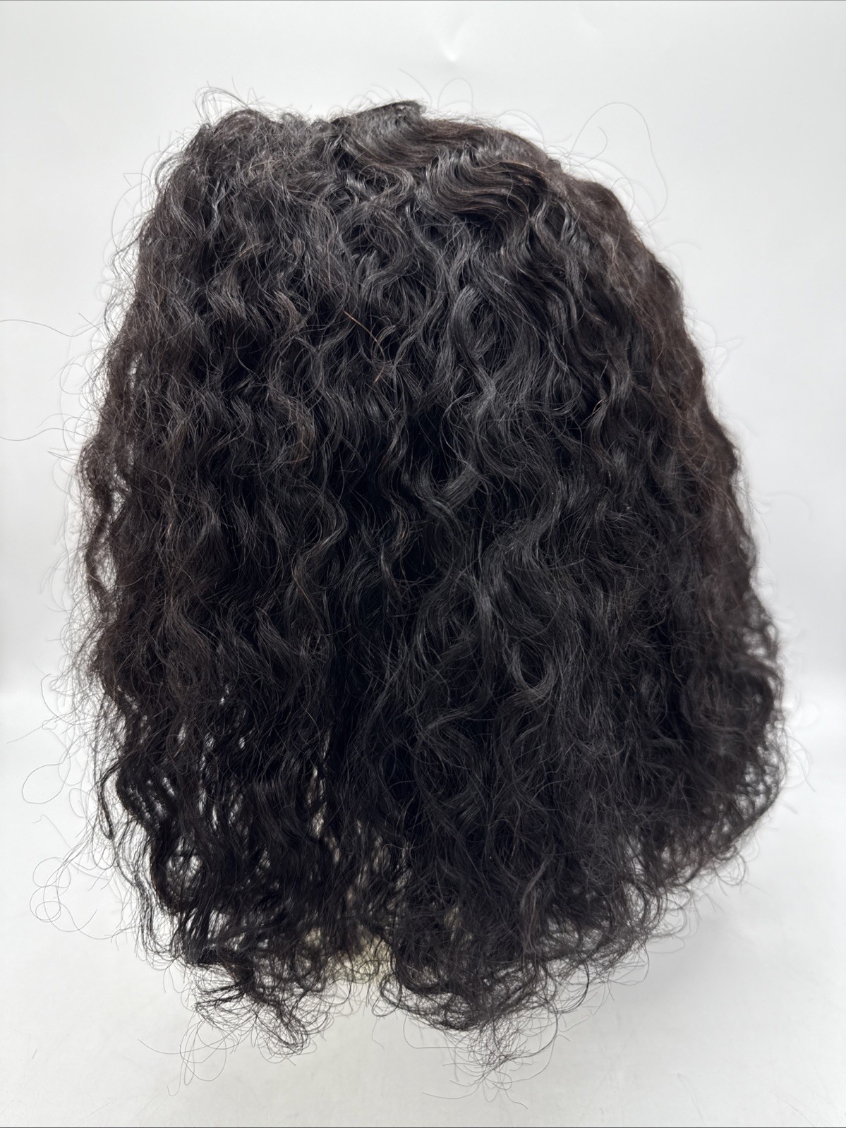 Curly 12” Bob Wig Lace Front 4×4 Natural Color Water Wave New! Black Brown