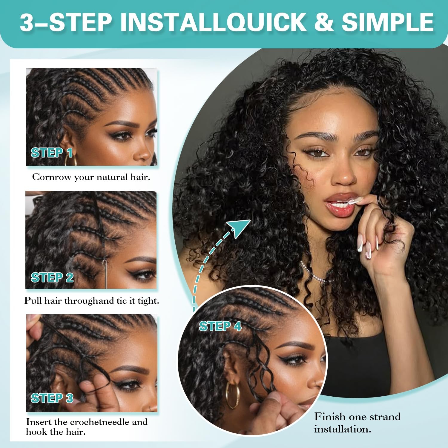 Feather Crochet Human Hair for Black Women Deep Curly 18 Inch PreSeparated 60…